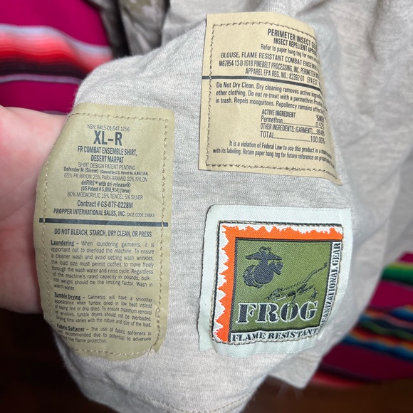 NWT USMC Desert MARPAT FROG Combat Shirt Size XL Regular - Picture 2 of 4